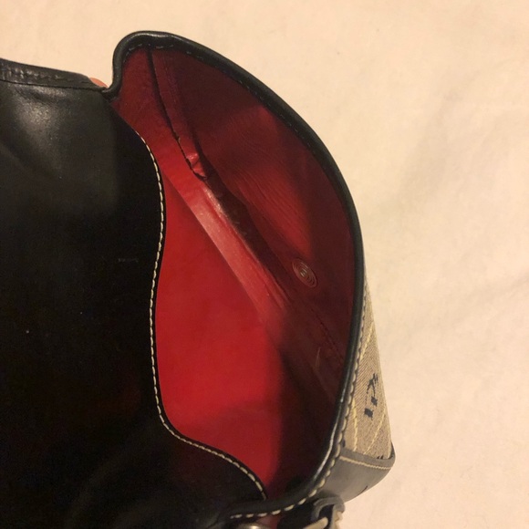 Dooney Bourke Brown Black Monogram Wallet Wristlet - Picture 2 of 5